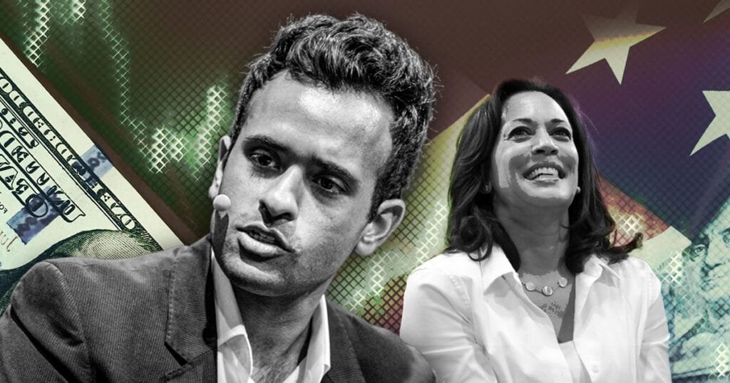 Ramaswamy predice que Harris girará hacia las criptomonedas pero mantendrá políticas económicas de izquierda