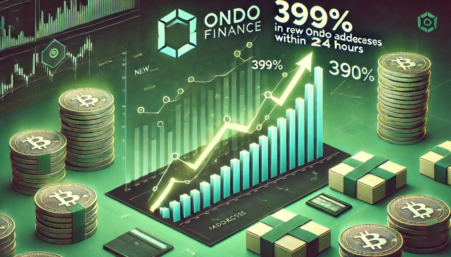 Las nuevas direcciones de ONDO Surge 390% en 24 horas: un signo de creciente interés en ONDO Finance