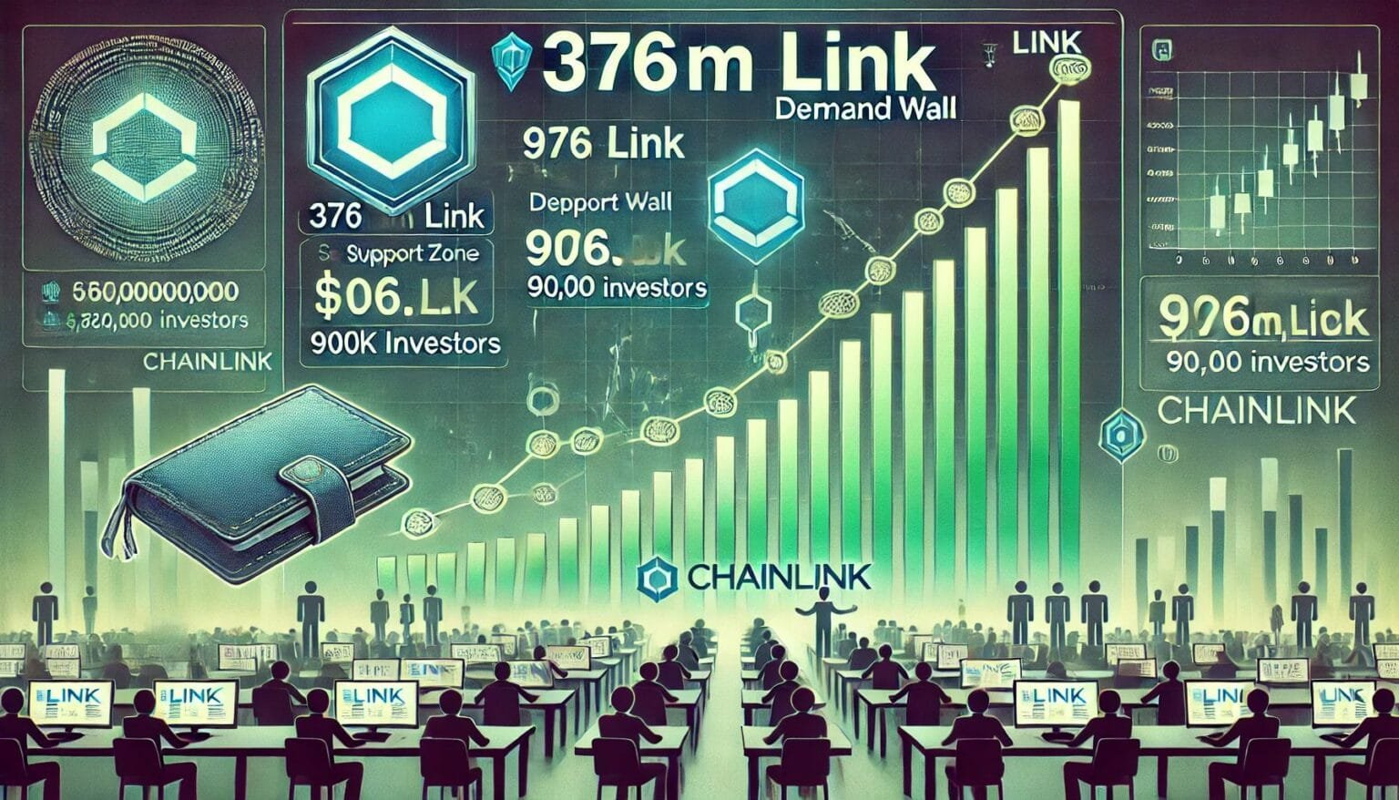 Muro de demanda masiva de ChainLink a $ 6.26 ya que 90k inversores compran un enlace de 376m