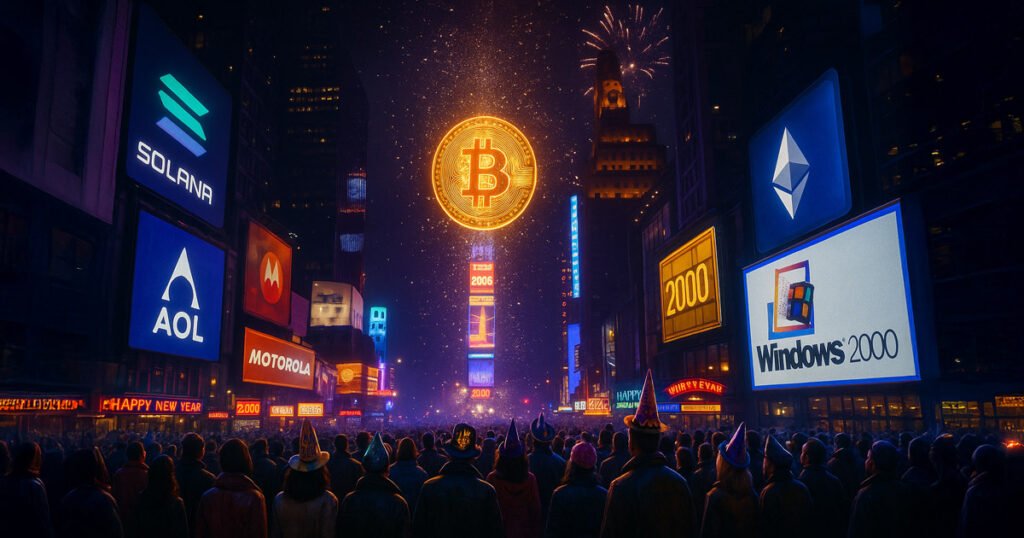 Bitcoin llega a NYE 2000 en la línea de tiempo de adopción de Internet, pero Snapchat tiene más usuarios
