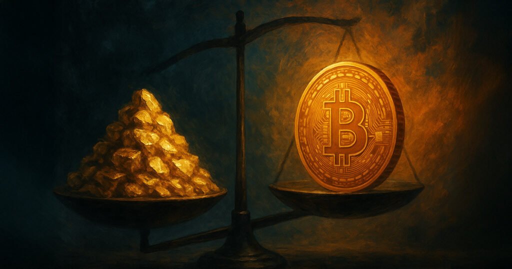 Bitcoin gana terreno en oro vs. debate criptográfico