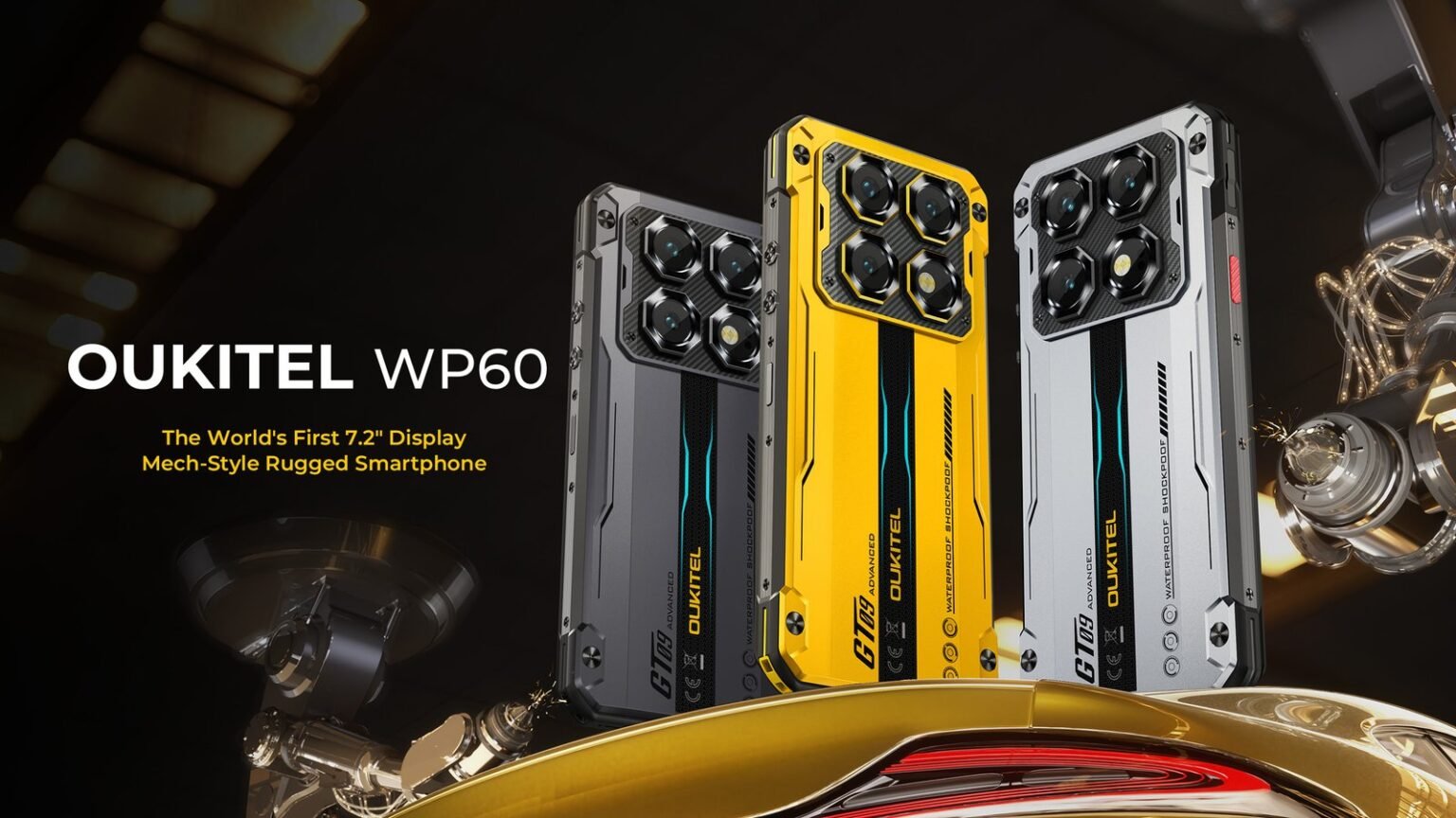 Oukitel WP60 marca una nueva era en la innovación de teléfonos inteligentes con la primera pantalla gigante de 7,2 pulgadas del mundo y una sorprendente estética mecánica