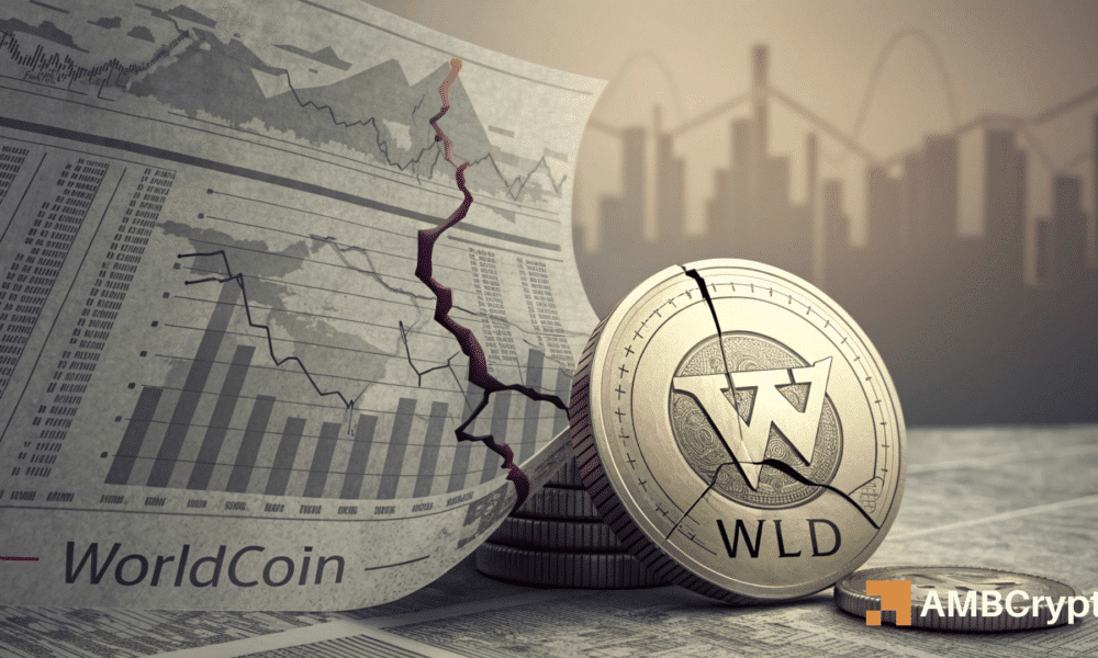 Worldcoin se desploma un 14%: ¿Las medidas enérgicas regulatorias impulsarán aún más a WLD?