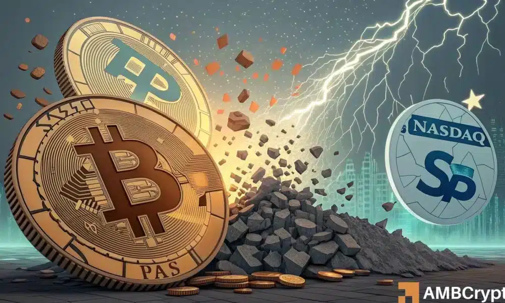 Bitcoin lucha mientras el S&P 500 y el Nasdaq suben: ¿Qué está frenando a BTC?