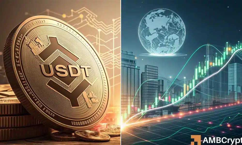 USDT mueve $156 mil millones en pequeñas transferencias mientras Tether apunta a una valoración de $500 mil millones