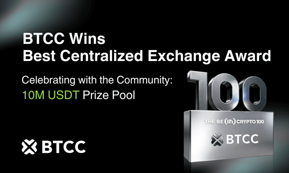 BTCC Exchange gana el premio al mejor intercambio centralizado en los premios BeInCrypto 100 Awards 2025